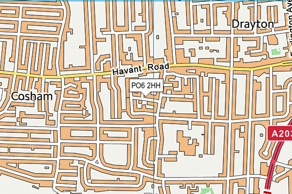 PO6 2HH map - OS VectorMap District (Ordnance Survey) PO6 2HH map - OS VectorMap District (Ordnance Survey)