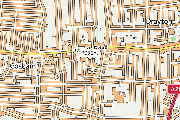 PO6 2HJ map - OS VectorMap District (Ordnance Survey) PO6 2HJ map - OS VectorMap District (Ordnance Survey)