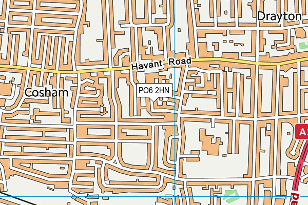 PO6 2HN map - OS VectorMap District (Ordnance Survey) PO6 2HN map - OS VectorMap District (Ordnance Survey)