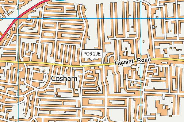 PO6 2JE map - OS VectorMap District (Ordnance Survey) PO6 2JE map - OS VectorMap District (Ordnance Survey)