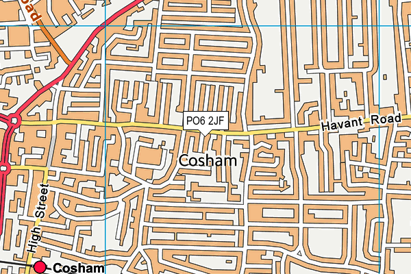 PO6 2JF map - OS VectorMap District (Ordnance Survey)