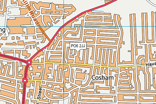 PO6 2JJ map - OS VectorMap District (Ordnance Survey) PO6 2JJ map - OS VectorMap District (Ordnance Survey)