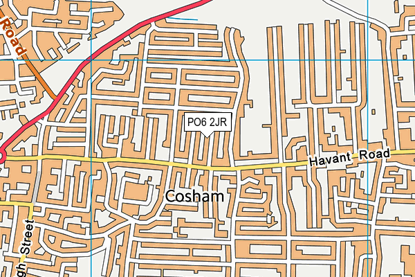 PO6 2JR map - OS VectorMap District (Ordnance Survey) PO6 2JR map - OS VectorMap District (Ordnance Survey)