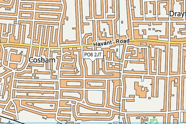 PO6 2JT map - OS VectorMap District (Ordnance Survey) PO6 2JT map - OS VectorMap District (Ordnance Survey)