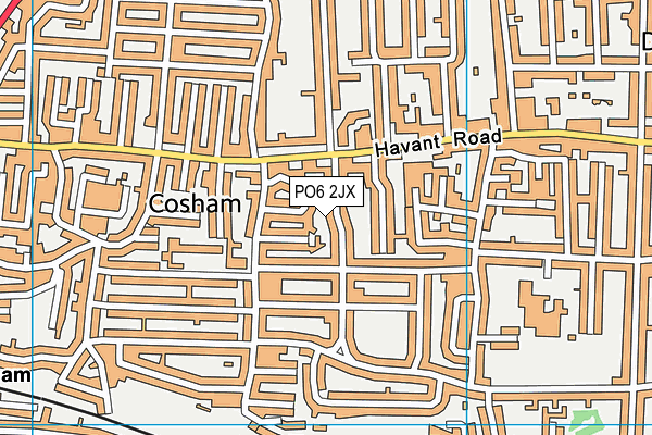 PO6 2JX map - OS VectorMap District (Ordnance Survey) PO6 2JX map - OS VectorMap District (Ordnance Survey)