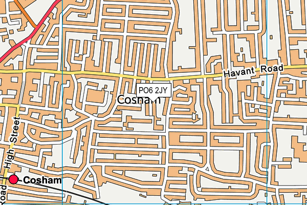 PO6 2JY map - OS VectorMap District (Ordnance Survey) PO6 2JY map - OS VectorMap District (Ordnance Survey)