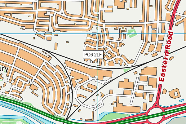 PO6 2LF map - OS VectorMap District (Ordnance Survey) PO6 2LF map - OS VectorMap District (Ordnance Survey)