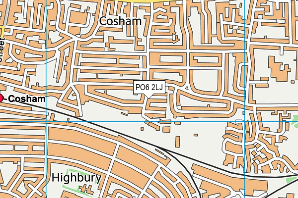 PO6 2LJ map - OS VectorMap District (Ordnance Survey) PO6 2LJ map - OS VectorMap District (Ordnance Survey)