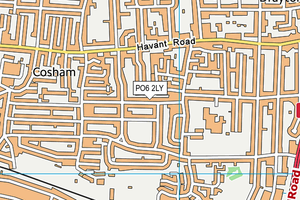 PO6 2LY map - OS VectorMap District (Ordnance Survey)