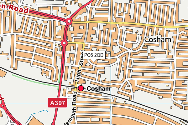 PO6 2QD map - OS VectorMap District (Ordnance Survey) PO6 2QD map - OS VectorMap District (Ordnance Survey)