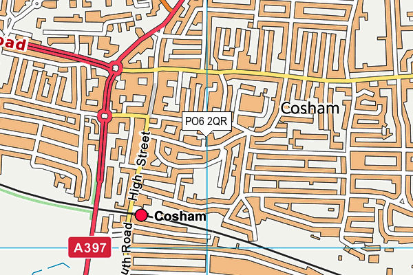 PO6 2QR map - OS VectorMap District (Ordnance Survey) PO6 2QR map - OS VectorMap District (Ordnance Survey)
