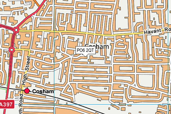 PO6 2QT map - OS VectorMap District (Ordnance Survey) PO6 2QT map - OS VectorMap District (Ordnance Survey)