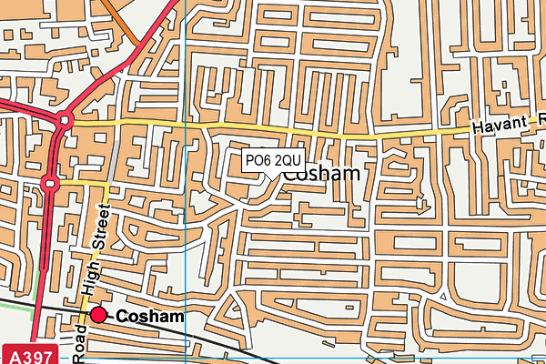 PO6 2QU map - OS VectorMap District (Ordnance Survey) PO6 2QU map - OS VectorMap District (Ordnance Survey)
