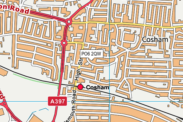 PO6 2QW map - OS VectorMap District (Ordnance Survey) PO6 2QW map - OS VectorMap District (Ordnance Survey)