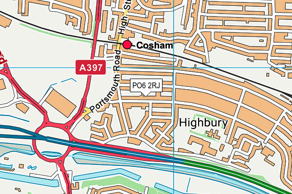 PO6 2RJ map - OS VectorMap District (Ordnance Survey) PO6 2RJ map - OS VectorMap District (Ordnance Survey)