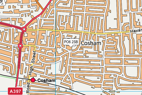 PO6 2SB map - OS VectorMap District (Ordnance Survey) PO6 2SB map - OS VectorMap District (Ordnance Survey)