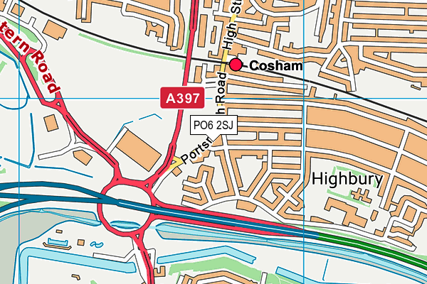 PO6 2SJ map - OS VectorMap District (Ordnance Survey) PO6 2SJ map - OS VectorMap District (Ordnance Survey)