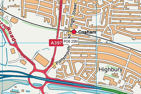 PO6 2SN map - OS VectorMap District (Ordnance Survey) PO6 2SN map - OS VectorMap District (Ordnance Survey)