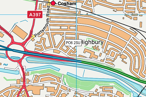 PO6 2SU map - OS VectorMap District (Ordnance Survey) PO6 2SU map - OS VectorMap District (Ordnance Survey)