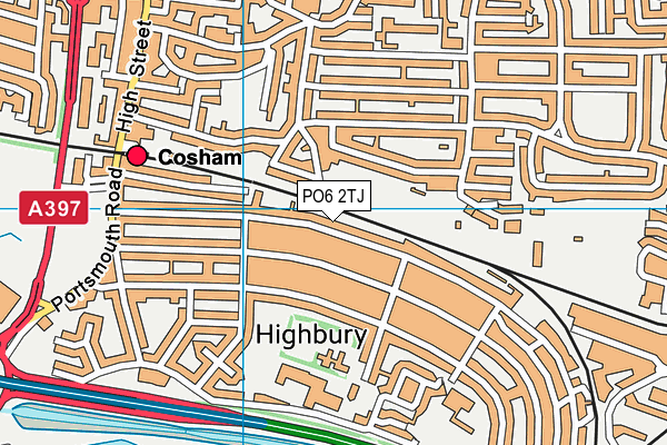 PO6 2TJ map - OS VectorMap District (Ordnance Survey) PO6 2TJ map - OS VectorMap District (Ordnance Survey)
