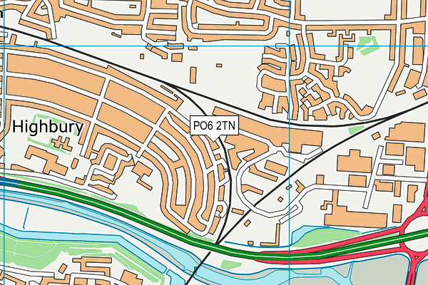 PO6 2TN map - OS VectorMap District (Ordnance Survey) PO6 2TN map - OS VectorMap District (Ordnance Survey)