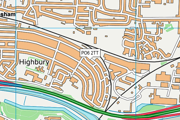 PO6 2TT map - OS VectorMap District (Ordnance Survey) PO6 2TT map - OS VectorMap District (Ordnance Survey)