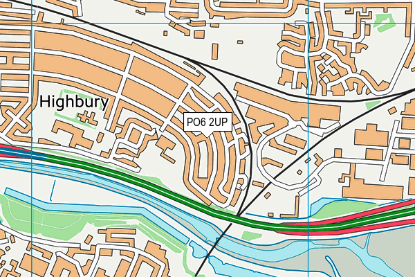 PO6 2UP map - OS VectorMap District (Ordnance Survey)