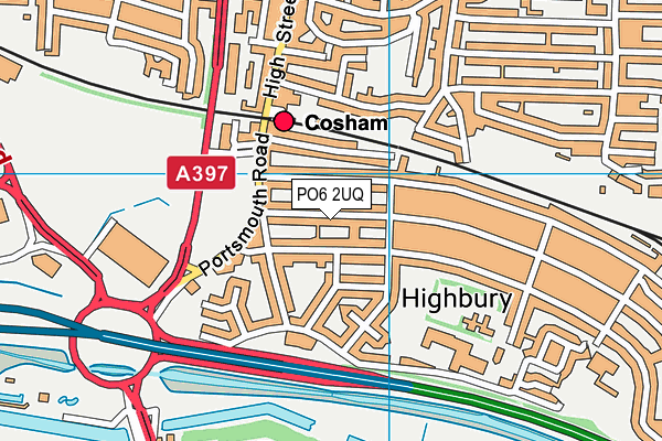 PO6 2UQ map - OS VectorMap District (Ordnance Survey) PO6 2UQ map - OS VectorMap District (Ordnance Survey)