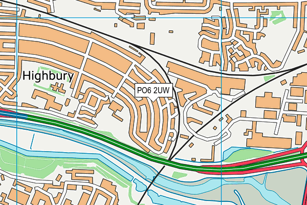 PO6 2UW map - OS VectorMap District (Ordnance Survey) PO6 2UW map - OS VectorMap District (Ordnance Survey)
