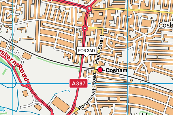 PO6 3AD map - OS VectorMap District (Ordnance Survey) PO6 3AD map - OS VectorMap District (Ordnance Survey)