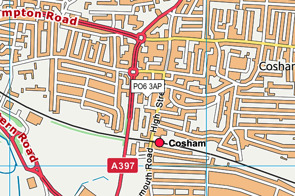 PO6 3AP map - OS VectorMap District (Ordnance Survey) PO6 3AP map - OS VectorMap District (Ordnance Survey)