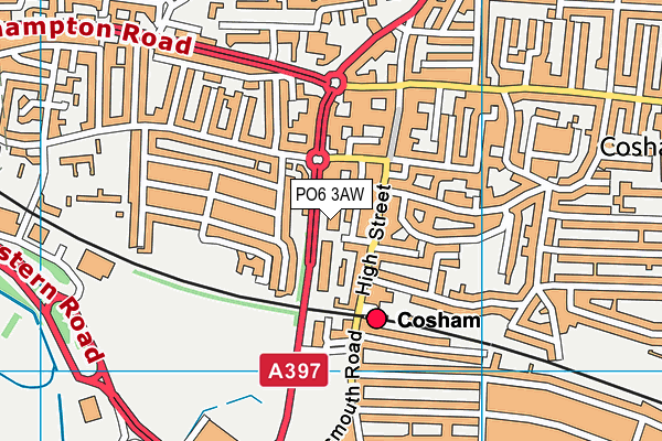 PO6 3AW map - OS VectorMap District (Ordnance Survey) PO6 3AW map - OS VectorMap District (Ordnance Survey)