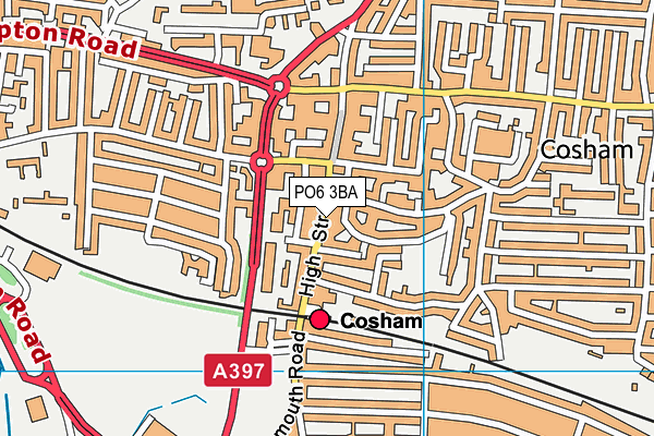 PO6 3BA map - OS VectorMap District (Ordnance Survey) PO6 3BA map - OS VectorMap District (Ordnance Survey)
