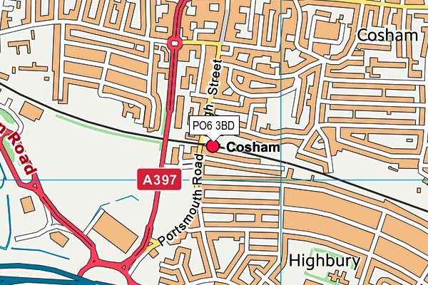 PO6 3BD map - OS VectorMap District (Ordnance Survey) PO6 3BD map - OS VectorMap District (Ordnance Survey)