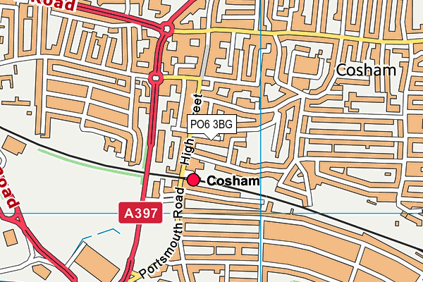 PO6 3BG map - OS VectorMap District (Ordnance Survey) PO6 3BG map - OS VectorMap District (Ordnance Survey)