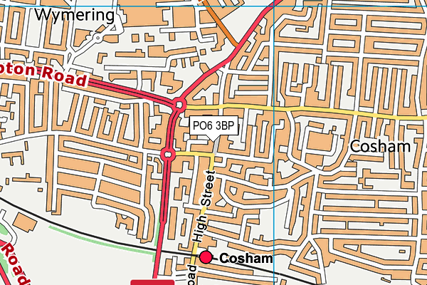 PO6 3BP map - OS VectorMap District (Ordnance Survey) PO6 3BP map - OS VectorMap District (Ordnance Survey)