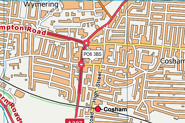 PO6 3BS map - OS VectorMap District (Ordnance Survey)