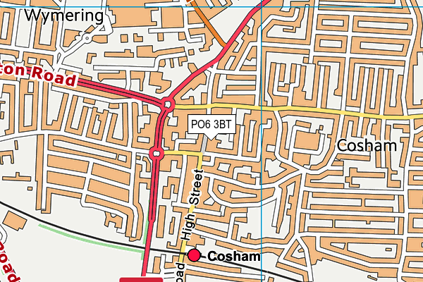 PO6 3BT map - OS VectorMap District (Ordnance Survey) PO6 3BT map - OS VectorMap District (Ordnance Survey)