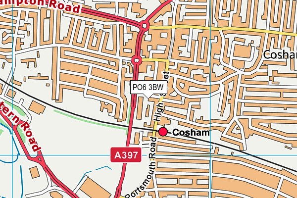 PO6 3BW map - OS VectorMap District (Ordnance Survey) PO6 3BW map - OS VectorMap District (Ordnance Survey)