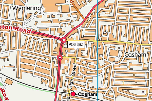 PO6 3BZ map - OS VectorMap District (Ordnance Survey) PO6 3BZ map - OS VectorMap District (Ordnance Survey)