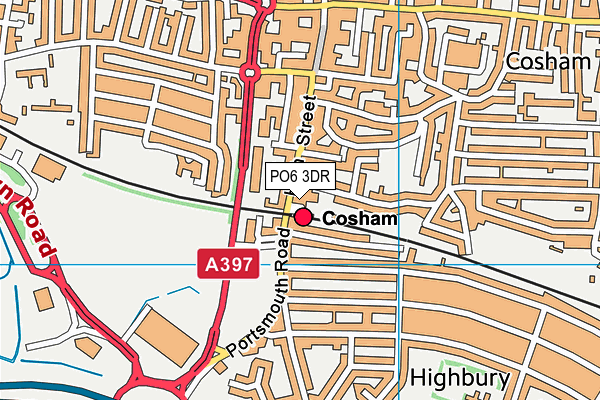 PO6 3DR map - OS VectorMap District (Ordnance Survey) PO6 3DR map - OS VectorMap District (Ordnance Survey)