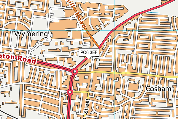 PO6 3EF map - OS VectorMap District (Ordnance Survey) PO6 3EF map - OS VectorMap District (Ordnance Survey)