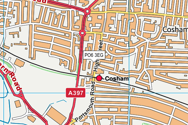 PO6 3EG map - OS VectorMap District (Ordnance Survey) PO6 3EG map - OS VectorMap District (Ordnance Survey)