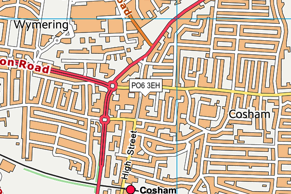 PO6 3EH map - OS VectorMap District (Ordnance Survey) PO6 3EH map - OS VectorMap District (Ordnance Survey)