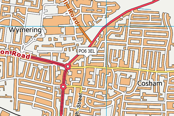 PO6 3EL map - OS VectorMap District (Ordnance Survey) PO6 3EL map - OS VectorMap District (Ordnance Survey)