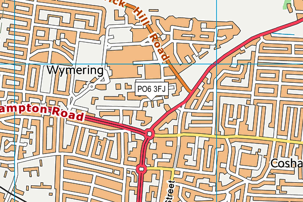 PO6 3FJ map - OS VectorMap District (Ordnance Survey) PO6 3FJ map - OS VectorMap District (Ordnance Survey)