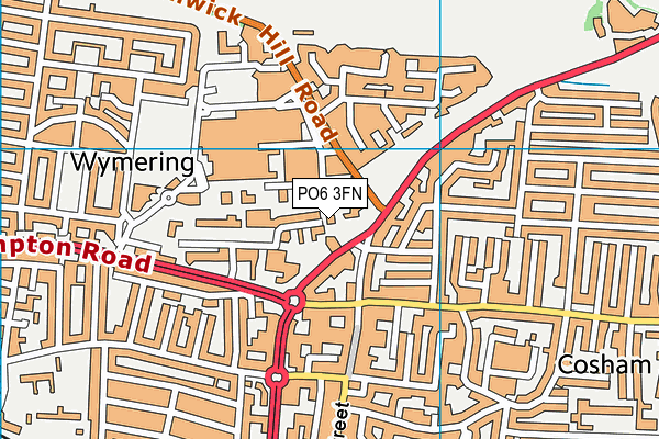 PO6 3FN map - OS VectorMap District (Ordnance Survey) PO6 3FN map - OS VectorMap District (Ordnance Survey)