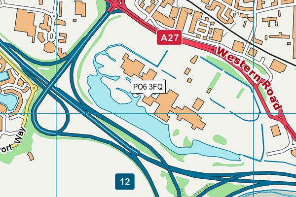 PO6 3FQ map - OS VectorMap District (Ordnance Survey) PO6 3FQ map - OS VectorMap District (Ordnance Survey)