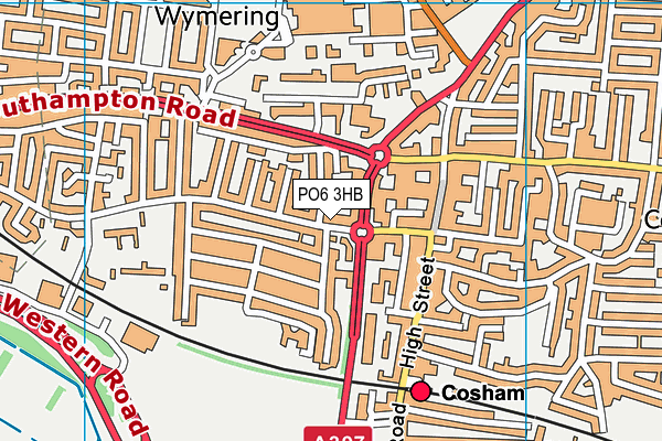 PO6 3HB map - OS VectorMap District (Ordnance Survey) PO6 3HB map - OS VectorMap District (Ordnance Survey)