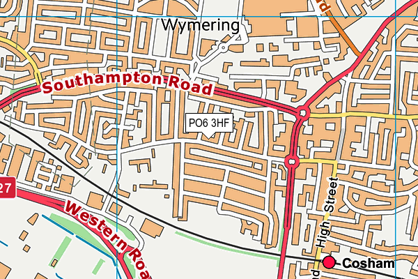 PO6 3HF map - OS VectorMap District (Ordnance Survey) PO6 3HF map - OS VectorMap District (Ordnance Survey)